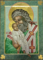 Saint Patrick with the infant Elliot